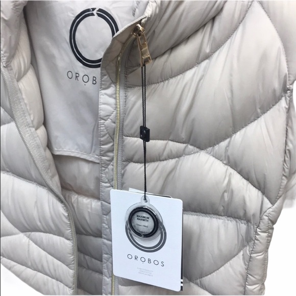 NWT,Women's Orobos Classic Down Vest cream petal - Picture 16 of 16